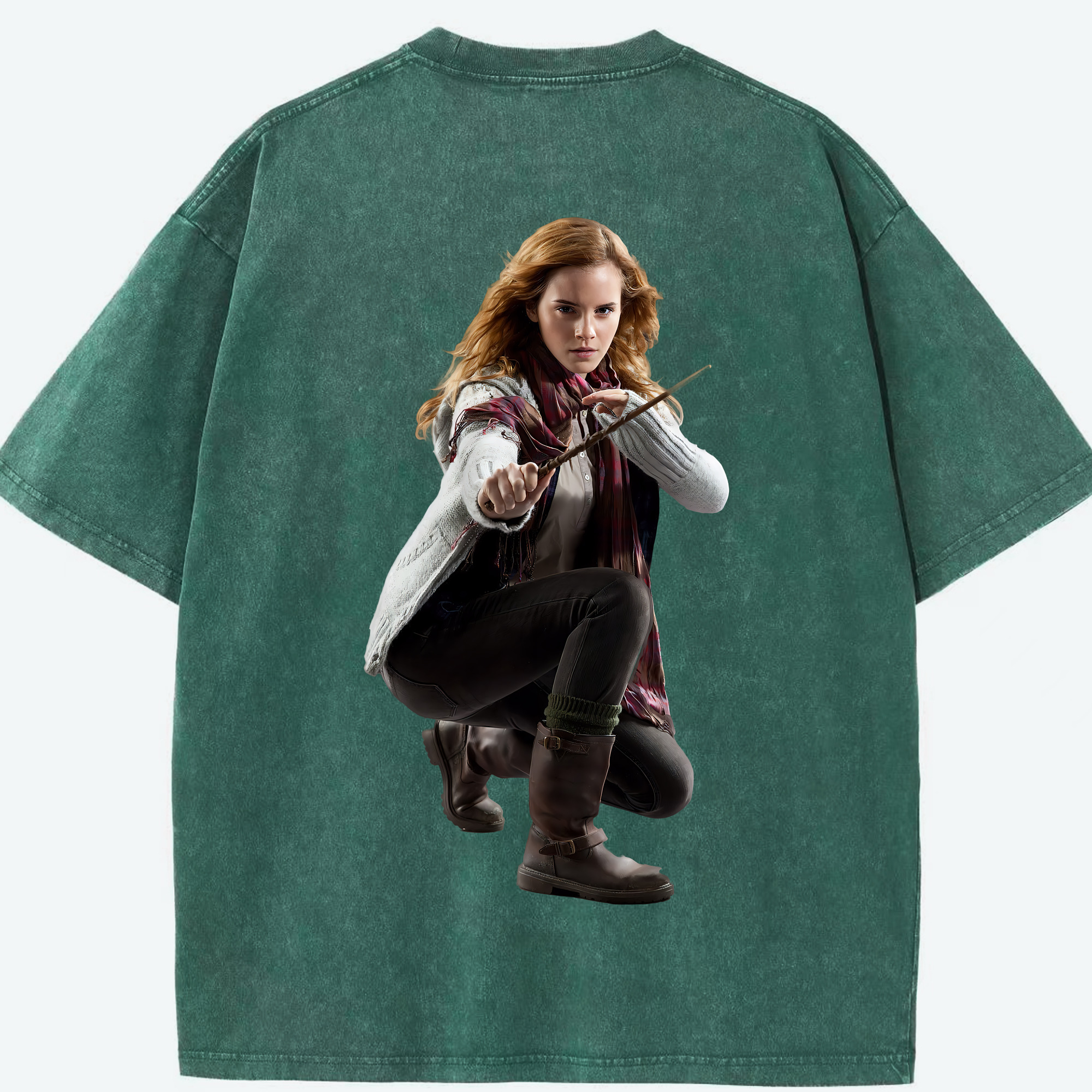 （画像用） Harry Potter ハリー・ポッターシリーズ 綿100% ヴィンテージ風 半袖Tシャツ（背面プリント）